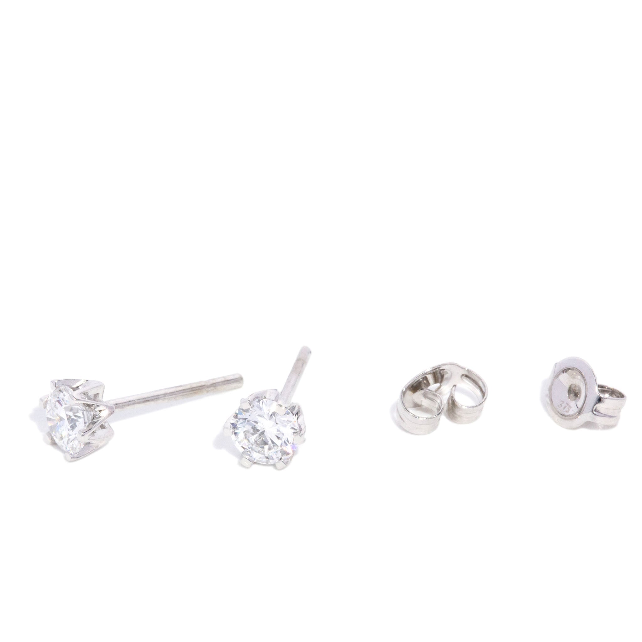 Misty 0.60ct Diamond Stud Earrings 9ct White Gold Earrings Anthology Jewellers 