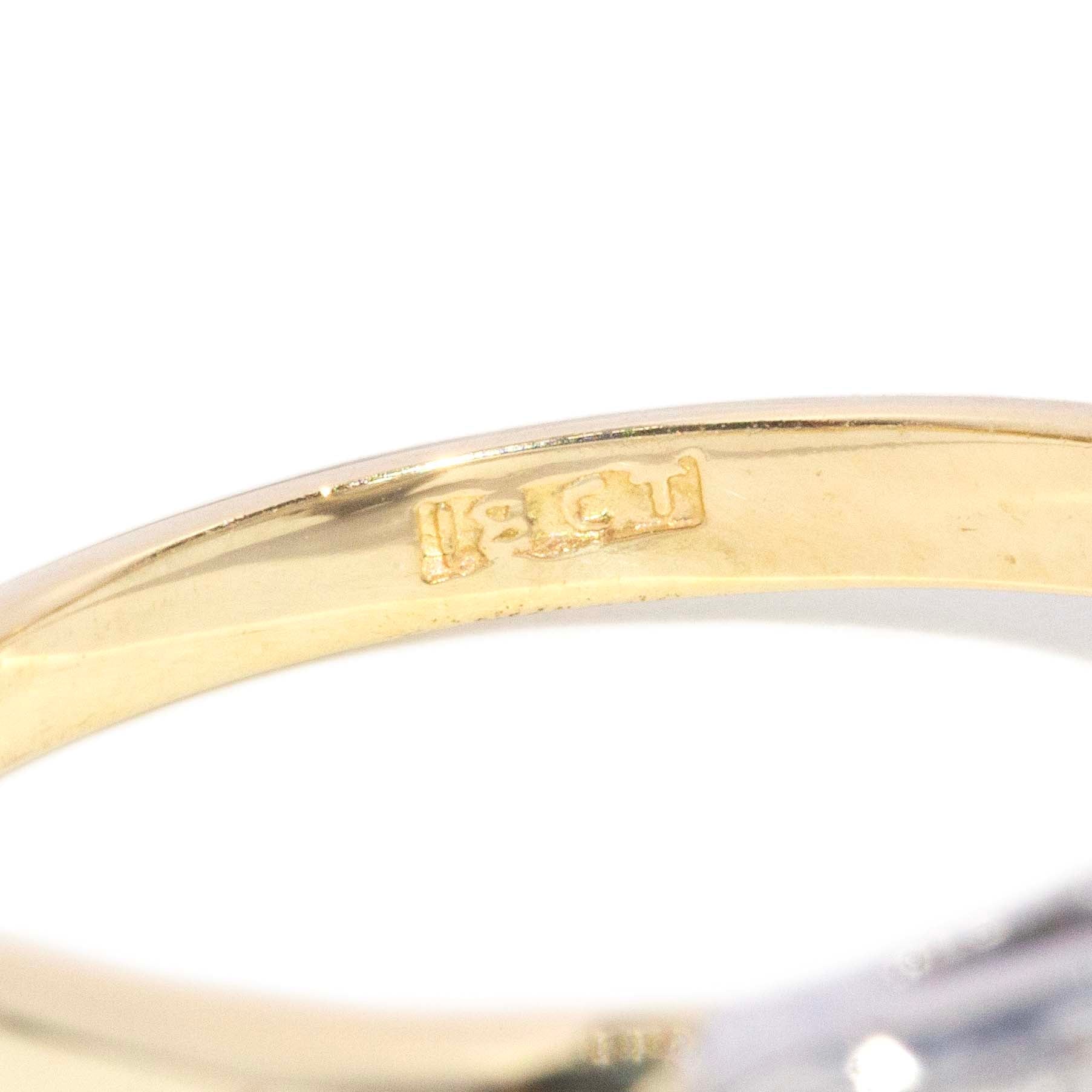 Nettie 1960s Diamond Cluster Ring 18K Two Tone Gold Rings Anthology Jewellers 