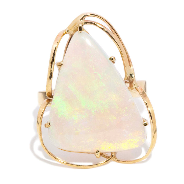 Noella Vintage Freeform White Opal Ring 9ct Gold Rings Imperial Jewellery 