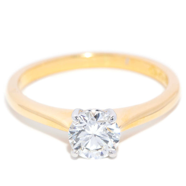 Nolsie HRD Certified 0.90 Carat Solitaire Diamond Ring 18ct Two Tone Gold Rings Imperial Jewellery 