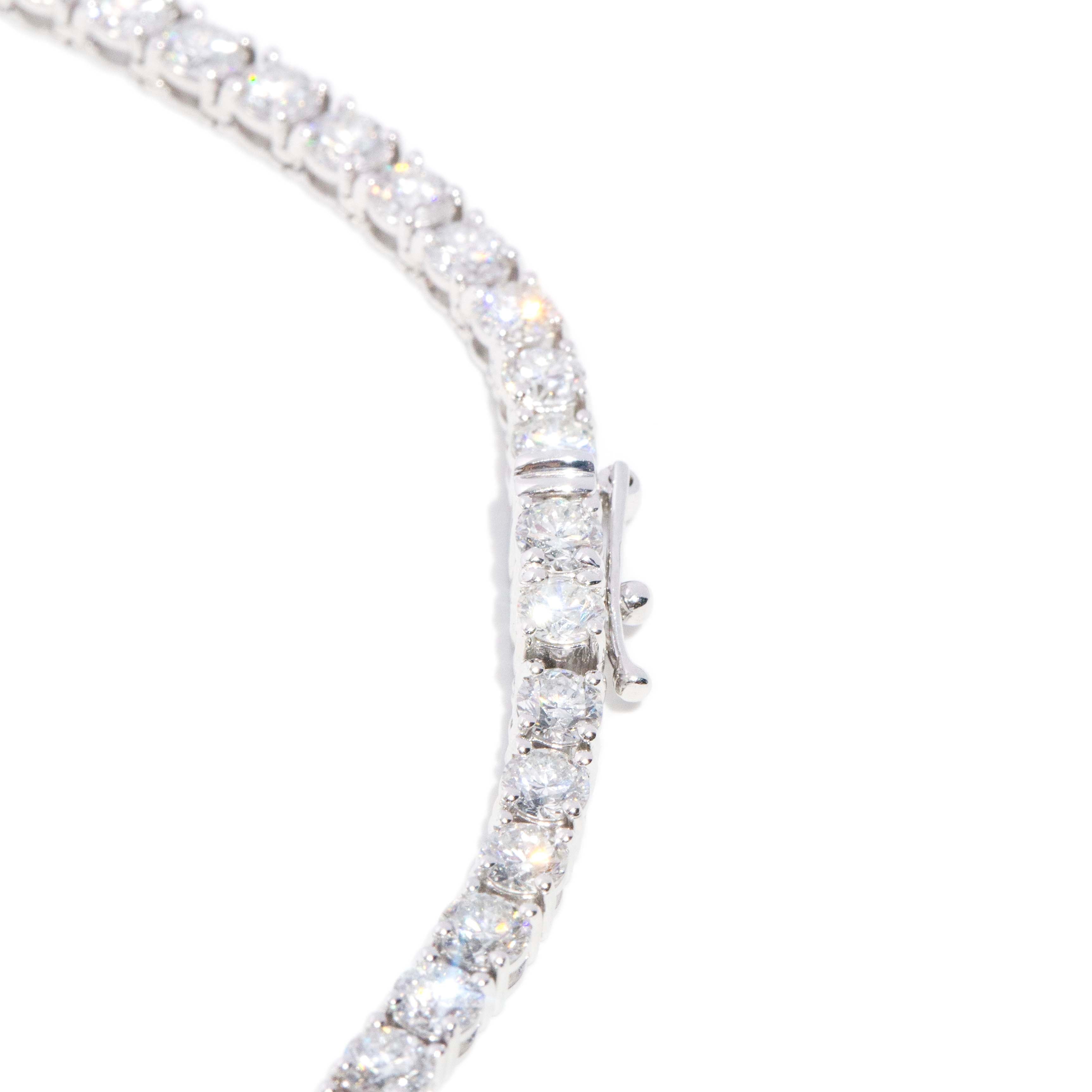 Nuala Contemporary 14.85 Carat Diamond Rivière Necklace 18ct White Gold Pendants/Necklaces Imperial Jewellery 
