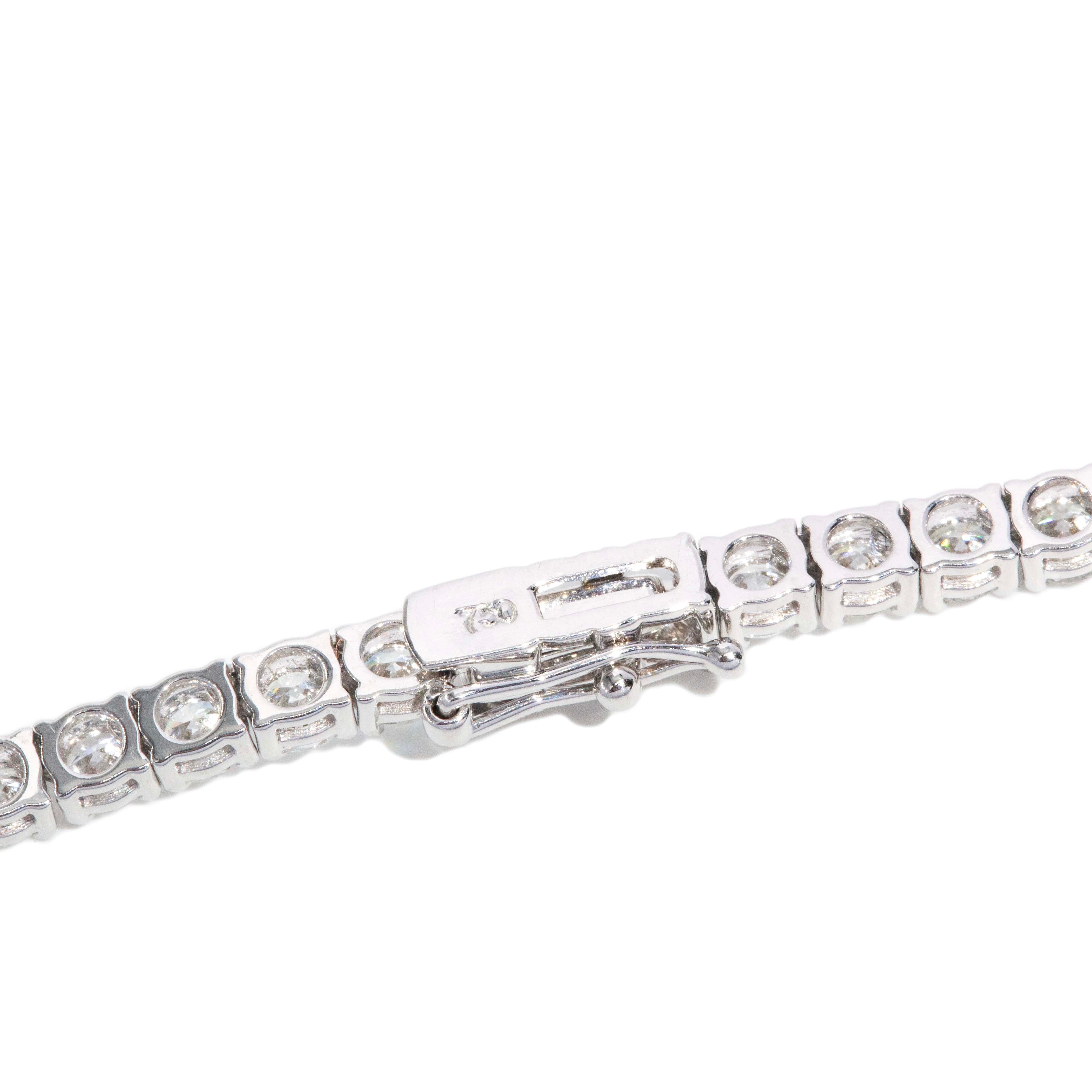Nuala Contemporary 14.85 Carat Diamond Rivière Necklace 18ct White Gold Pendants/Necklaces Imperial Jewellery 