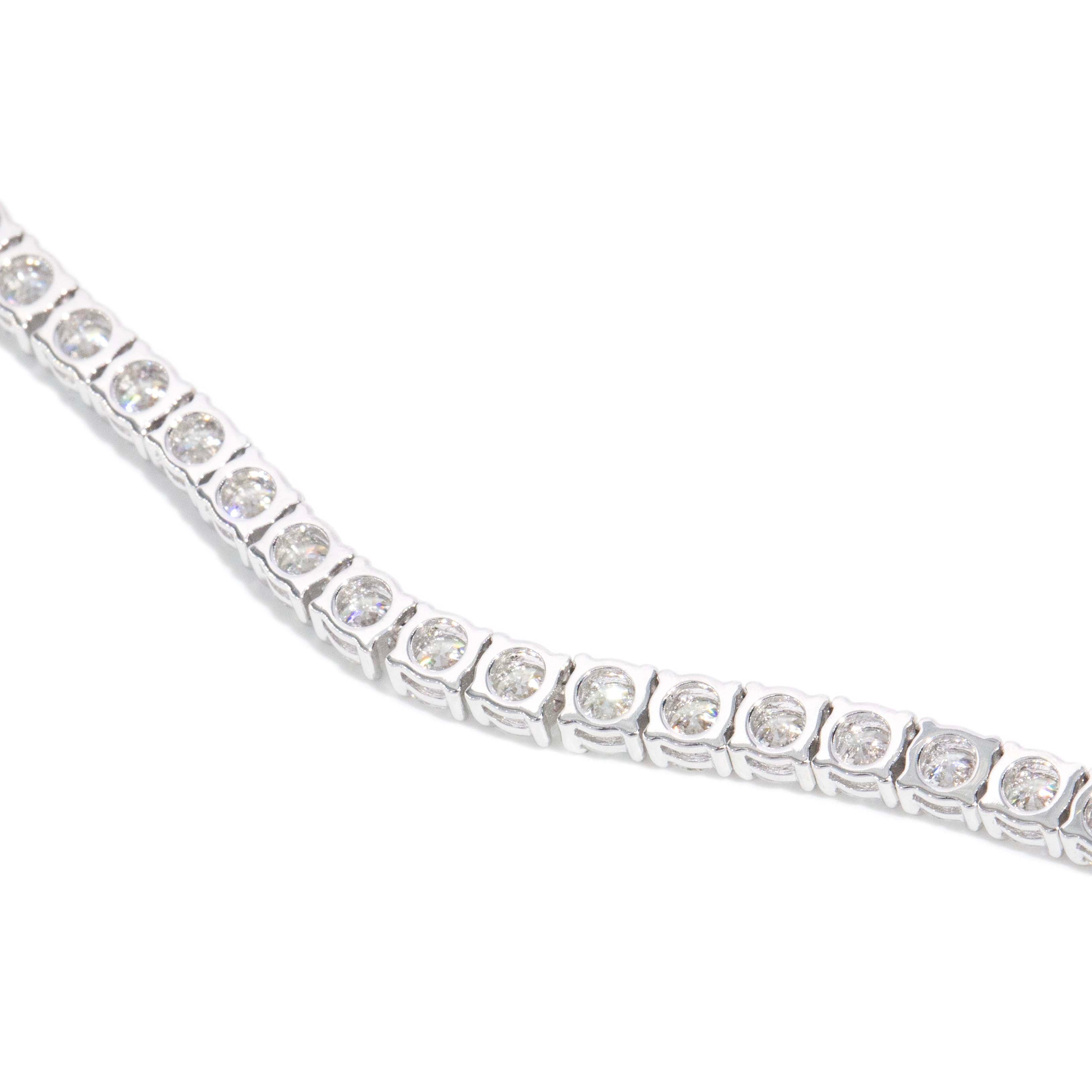 Nuala Contemporary 14.85 Carat Diamond Rivière Necklace 18ct White Gold Pendants/Necklaces Imperial Jewellery 
