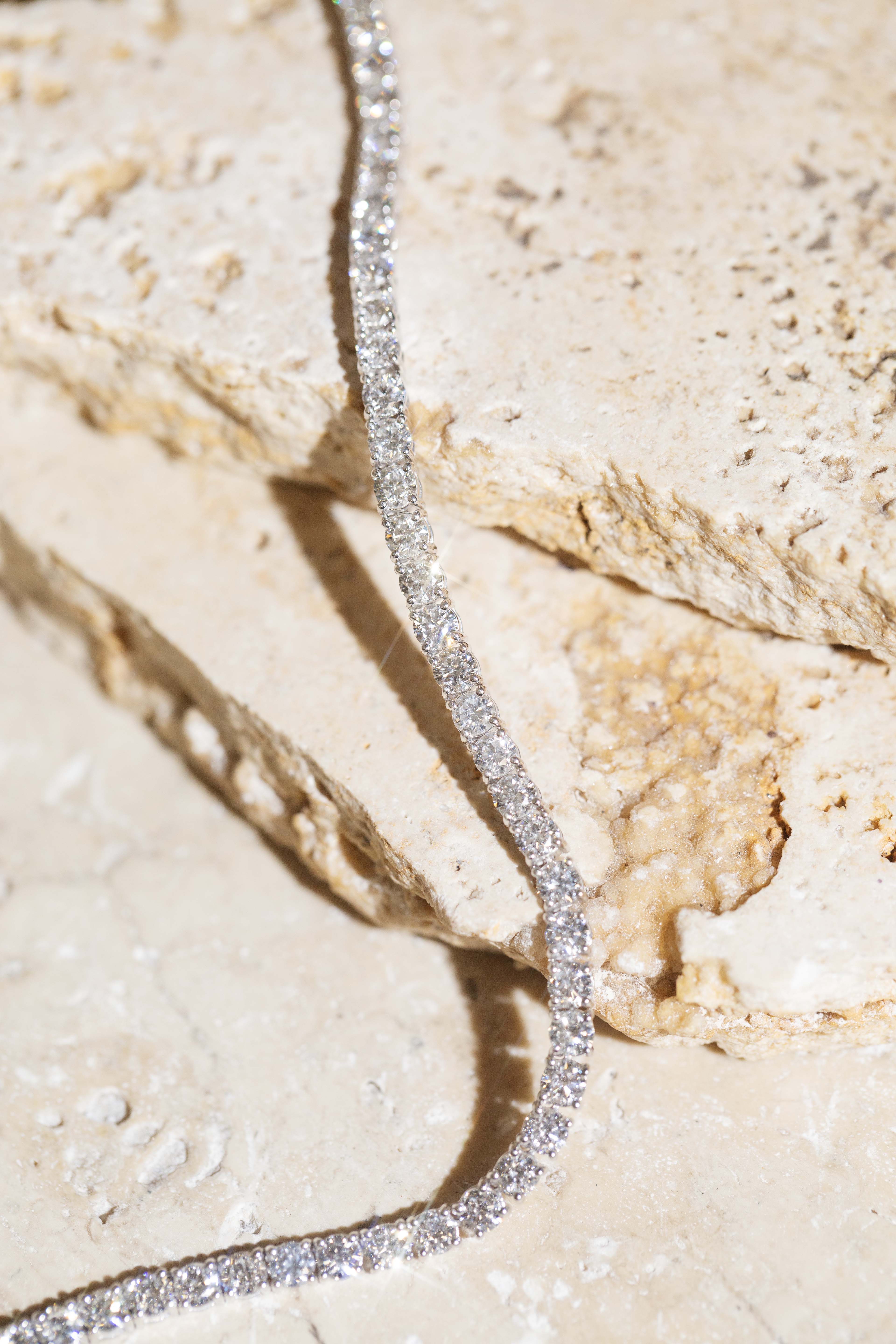 Nuala Contemporary 14.85 Carat Diamond Rivière Necklace 18ct White Gold Pendants/Necklaces Imperial Jewellery 