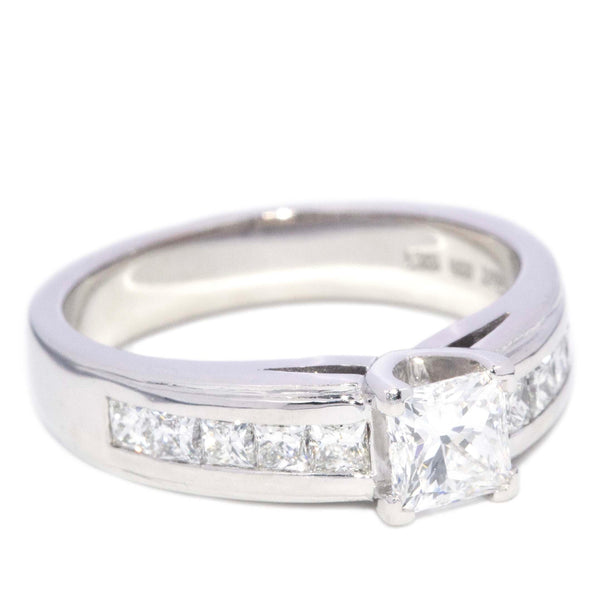 Prentice GIA Certified Diamond Ring 18K White Gold Platinum Rings Anthology Jewellers 