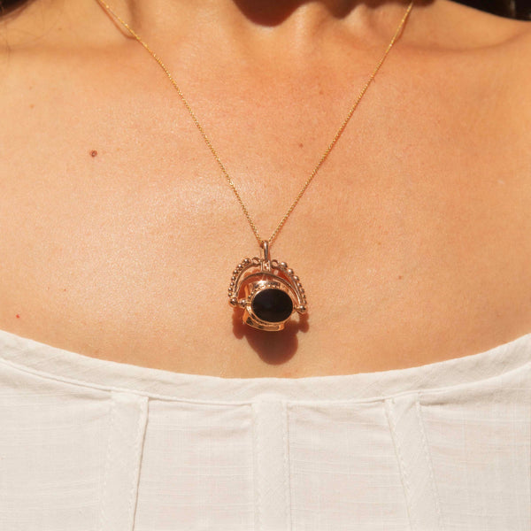 Rashia Carnelian Onyx Bloodstone Pendant 9ct Rose Gold Pendants/Necklaces Imperial Jewellery 