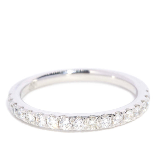Sabrina 1980s Diamond Eternity Ring 18K White Gold