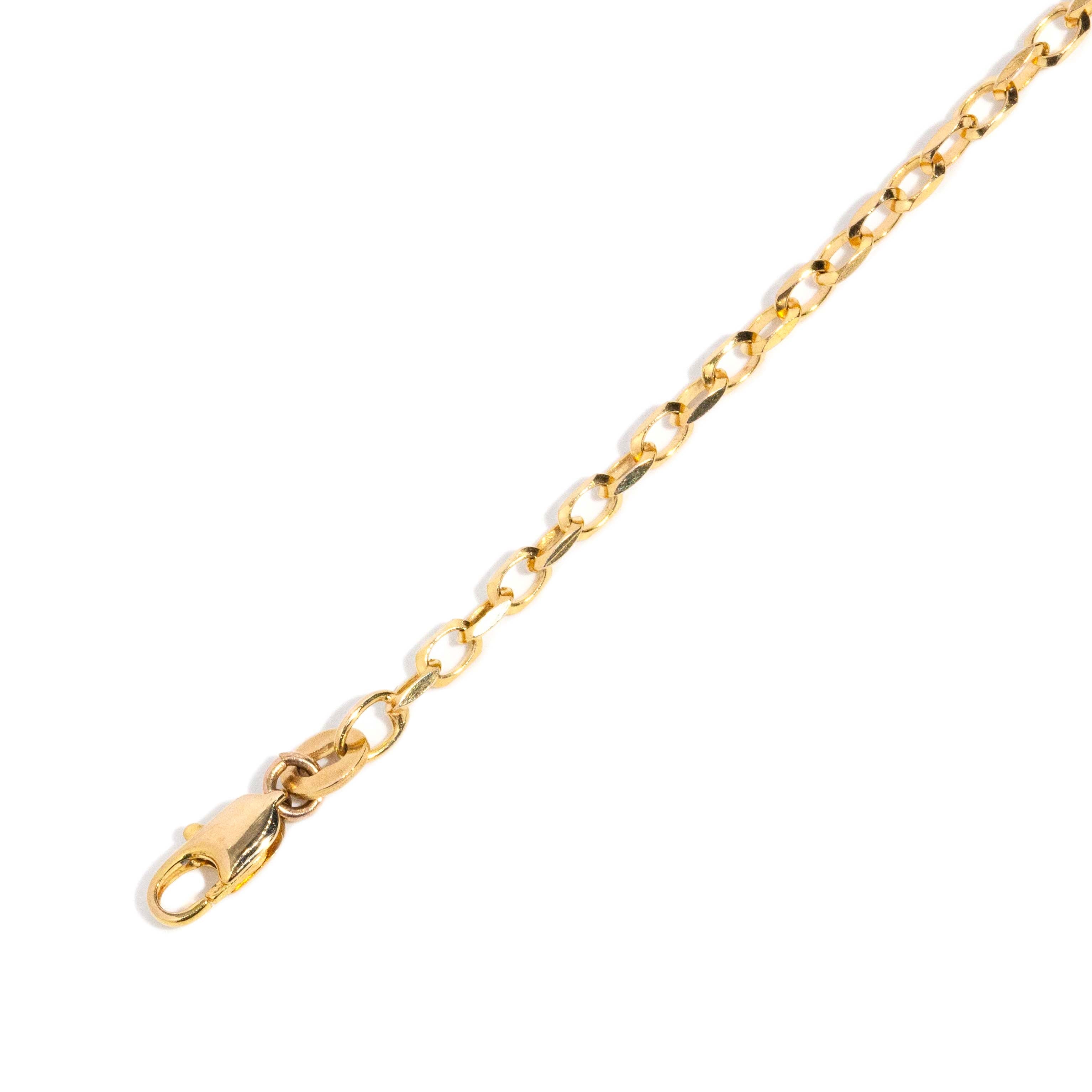 Sally Contemporary Rectangular Cable Link Slender Bracelet 9ct Yellow Gold Bracelets/Bangles Imperial Jewellery 