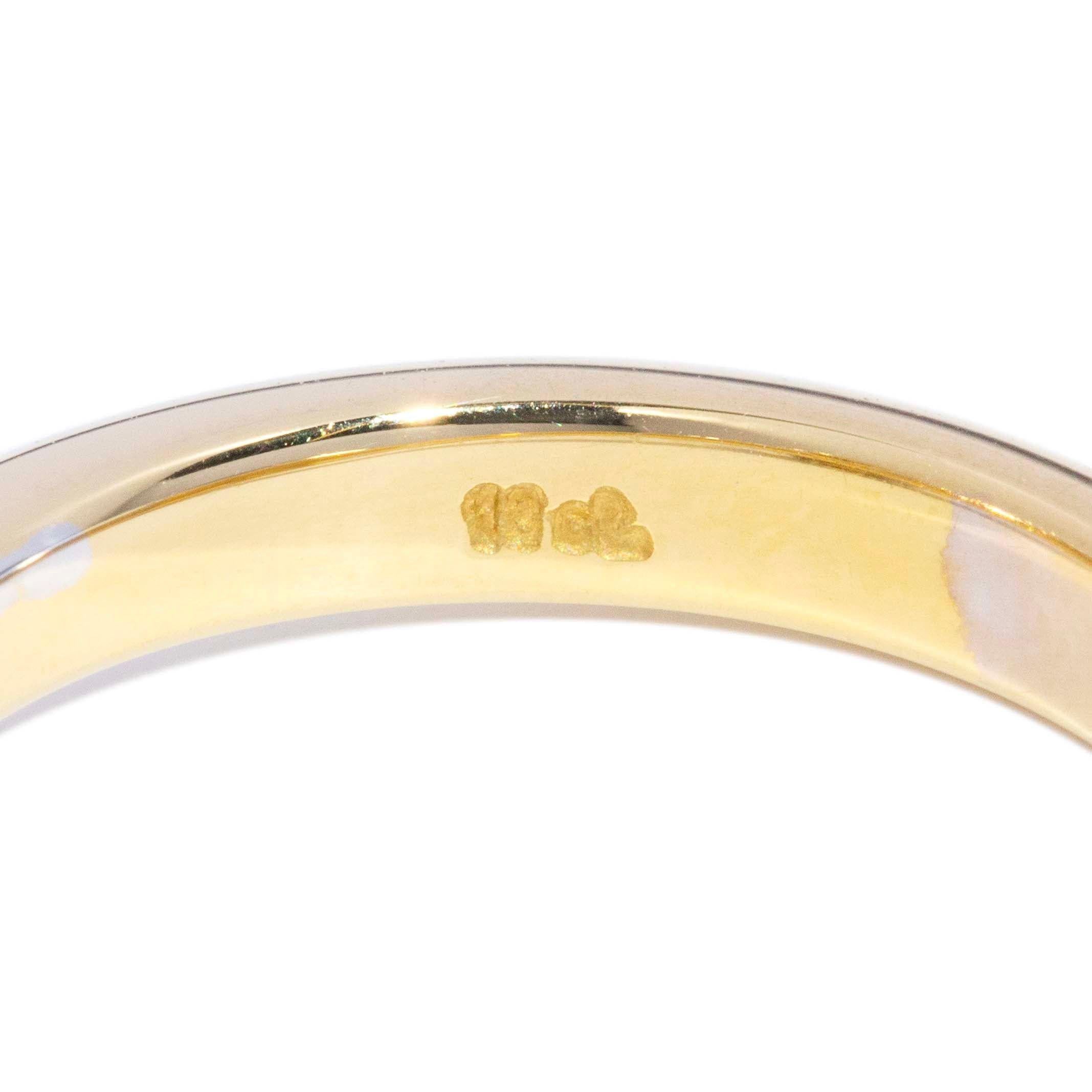 Sapphira Teal Sapphire Diamond Three Stone Ring 18K Gold Rings Anthology Jewellers 