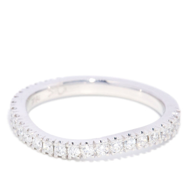 Stephie Diamond Curved Eternity Ring 18K White Gold Rings Anthology Jewellers 