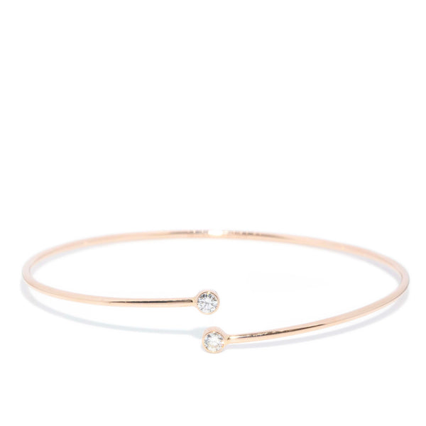 Tiffany & Co. Diamond Open Cuff Bangle 18ct Rose Gold Bracelets/Bangles Imperial Jewellery 