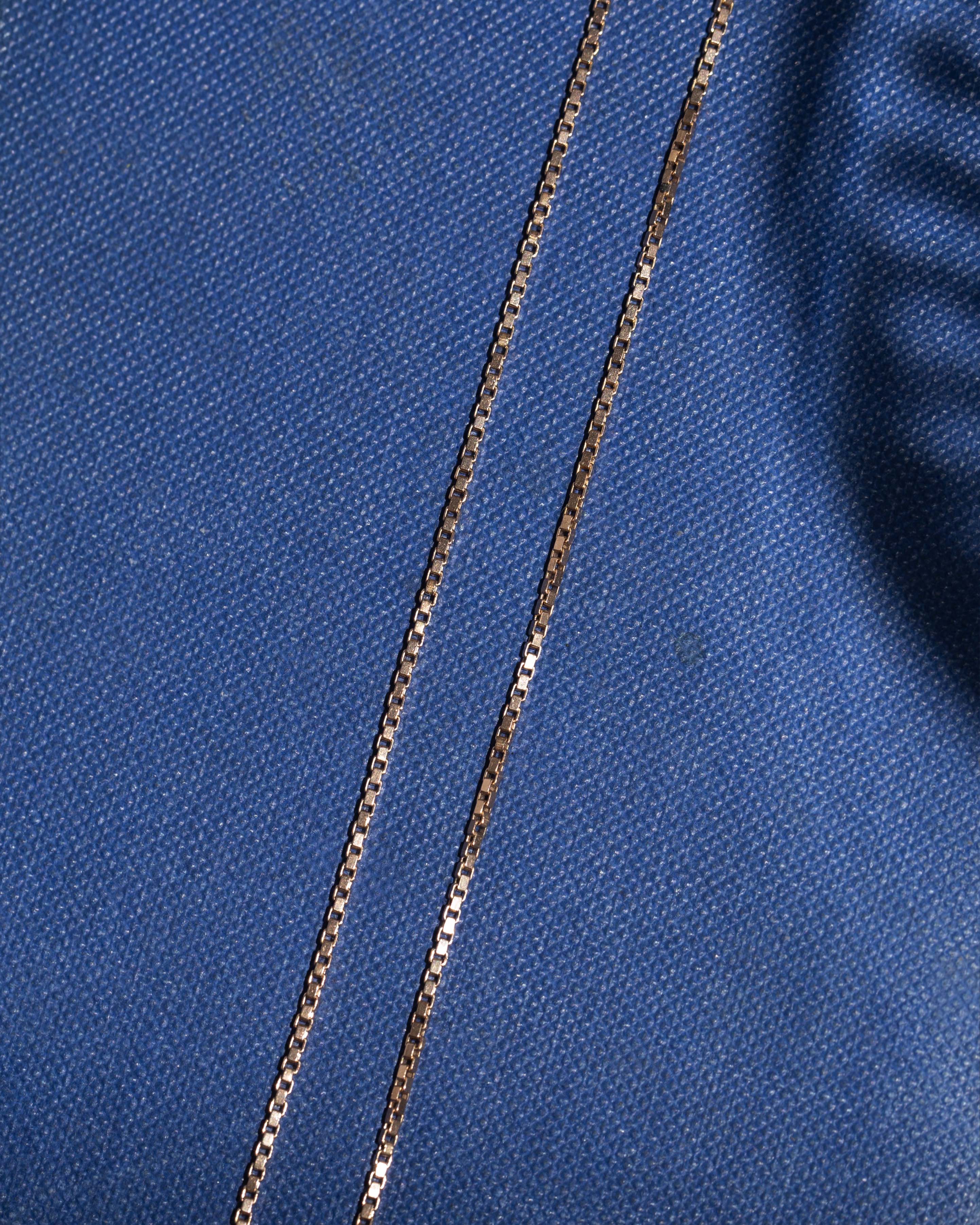 Trove Contemporary Box Link Chain 9ct Yellow Gold 40cm Long Pendants/Necklaces Imperial Jewellery 