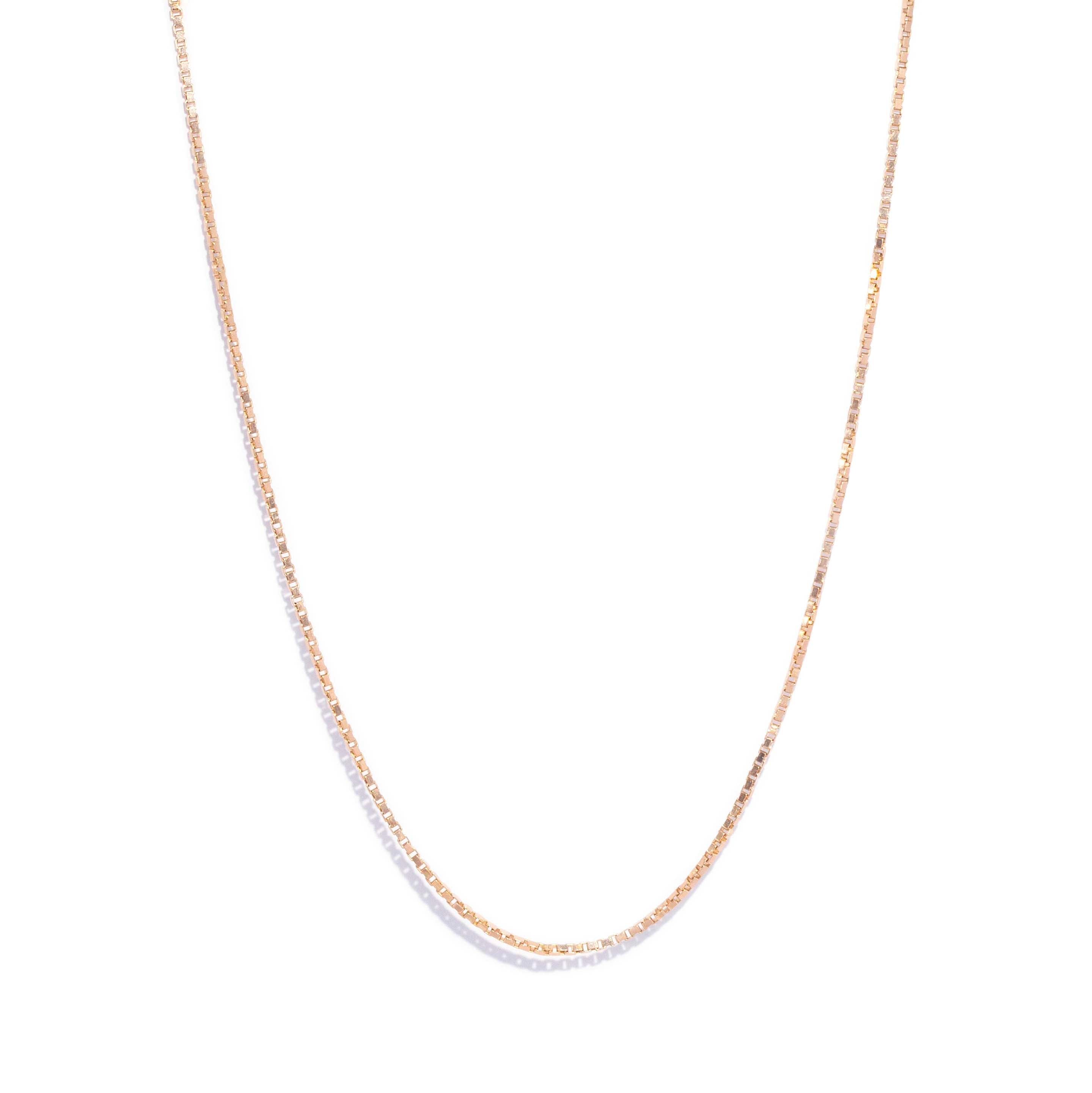 Trove Contemporary Box Link Chain 9ct Yellow Gold 40cm Long Pendants/Necklaces Imperial Jewellery 
