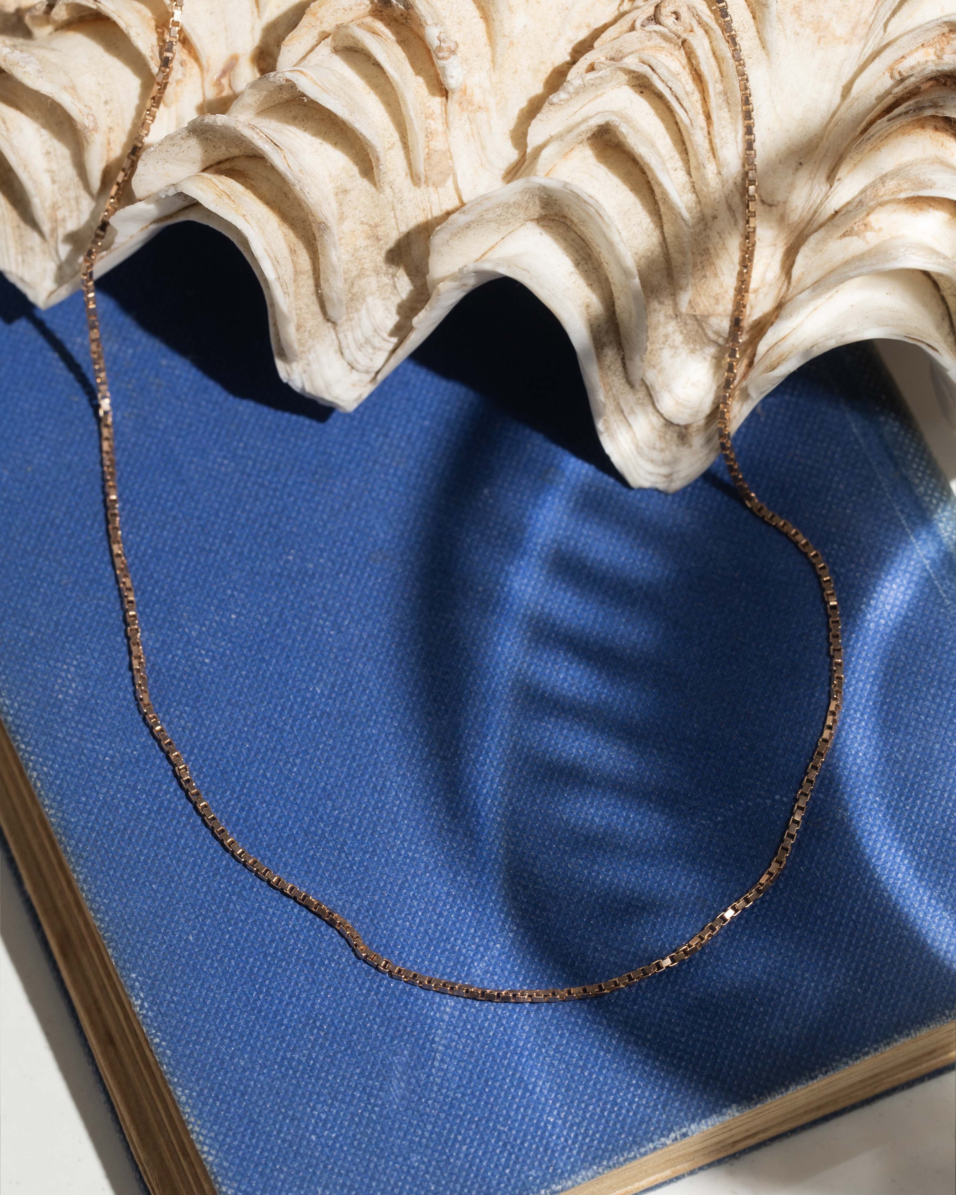 Trove Contemporary Box Link Chain 9ct Yellow Gold 40cm Long Pendants/Necklaces Imperial Jewellery 