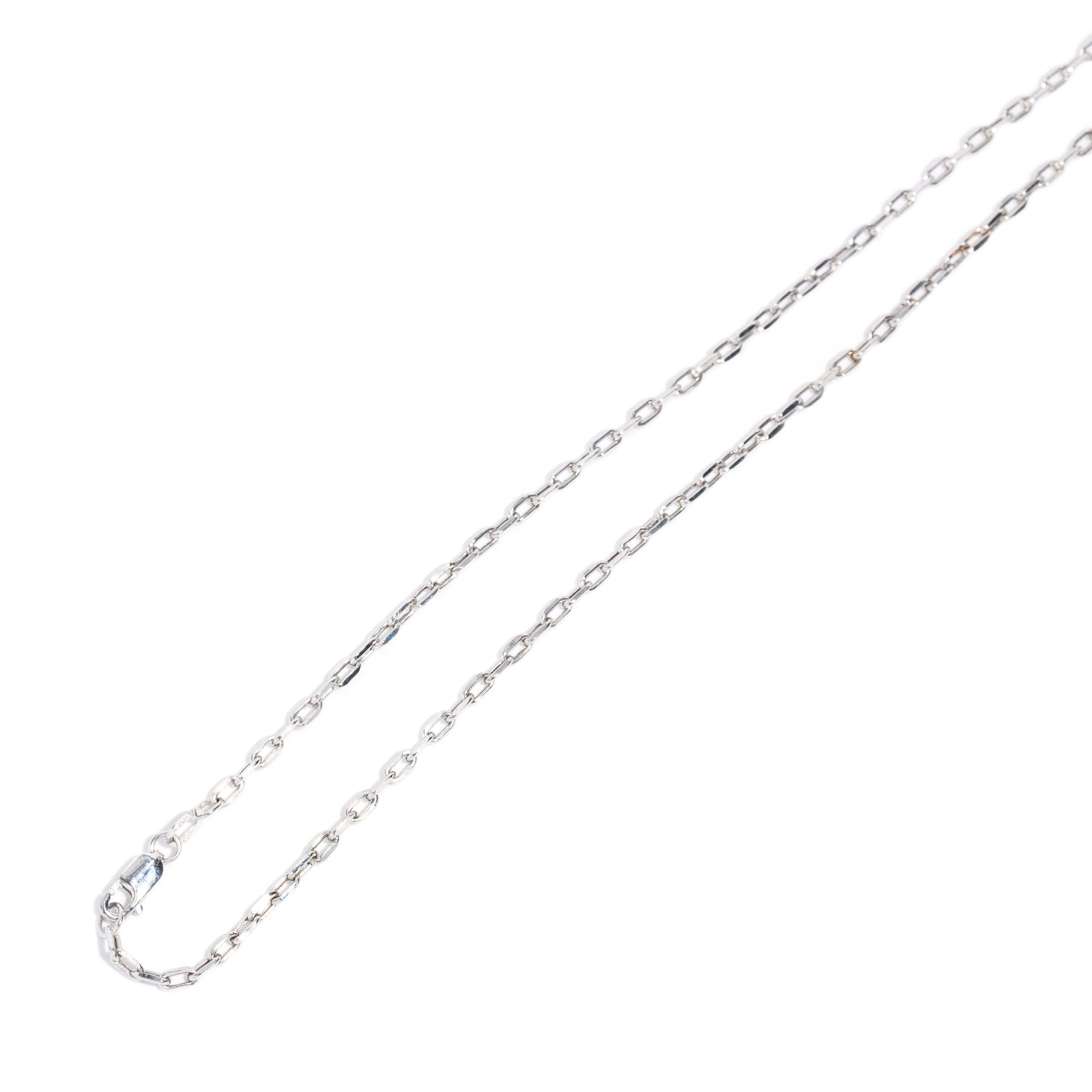 Veda Contemporary Diamond Open Pattern Heart Shape Necklet 18ct White Gold Pendants/Necklaces Imperial Jewellery 