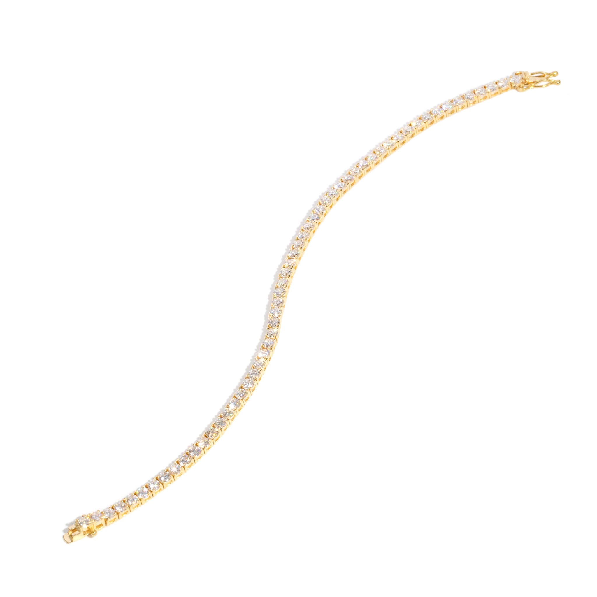 Xenia 4.56ct Diamond Tennis Bracelet 18K Yellow Gold Bracelets/Bangles Anthology Jewellers 