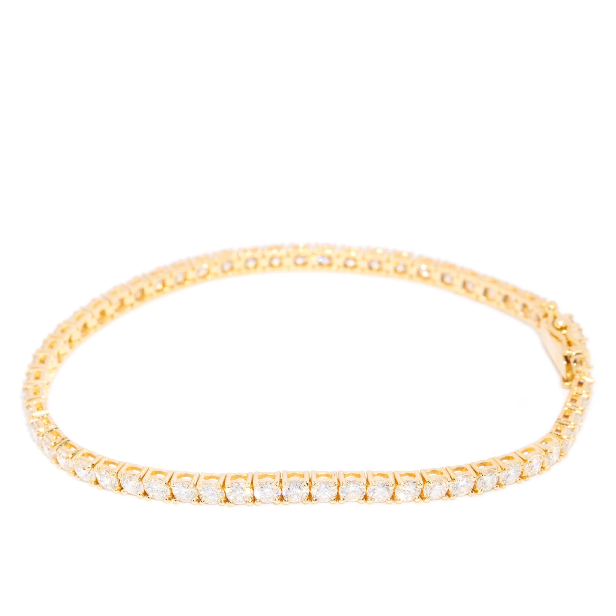 Xenia 4.56ct Diamond Tennis Bracelet 18K Yellow Gold Bracelets/Bangles Anthology Jewellers 