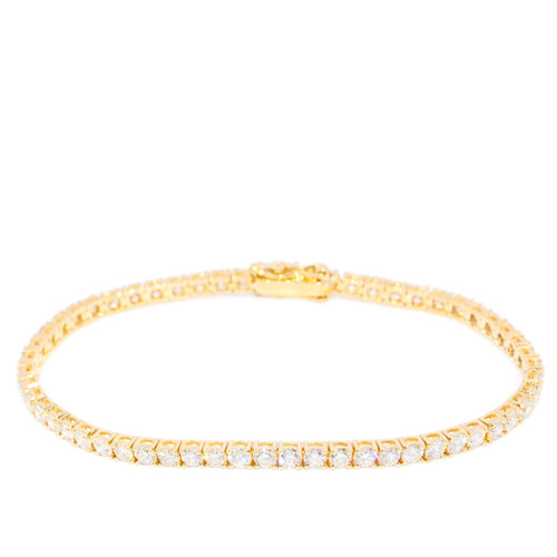 Xenia 4.56ct Diamond Tennis Bracelet 18K Yellow Gold