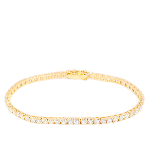 Xenia 4.56ct Diamond Tennis Bracelet 18K Yellow Gold Bracelets/Bangles Anthology Jewellers 
