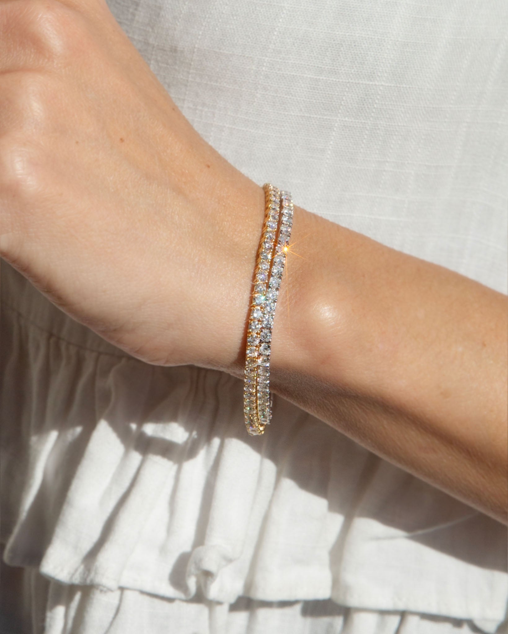 Xenia 4.56ct Diamond Tennis Bracelet 18K Yellow Gold Bracelets/Bangles Anthology Jewellers 