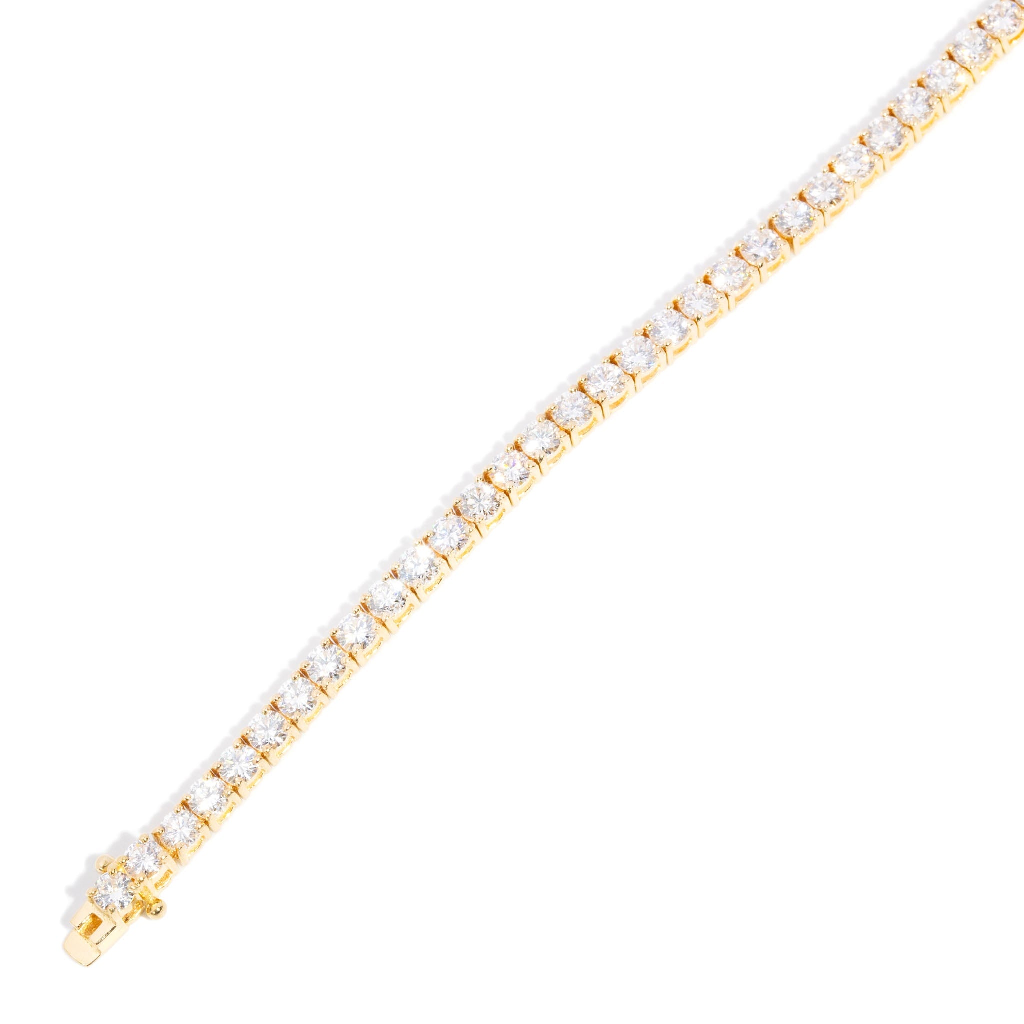 Xenia 4.56ct Diamond Tennis Bracelet 18K Yellow Gold Bracelets/Bangles Anthology Jewellers 