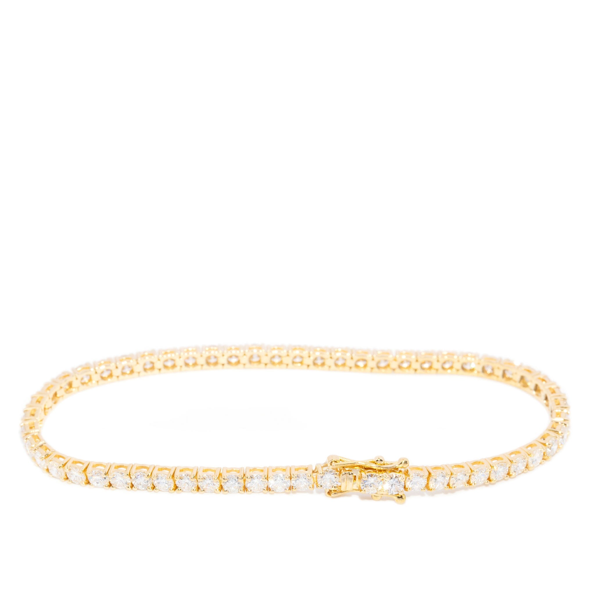 Xenia 4.56ct Diamond Tennis Bracelet 18K Yellow Gold Bracelets/Bangles Anthology Jewellers 