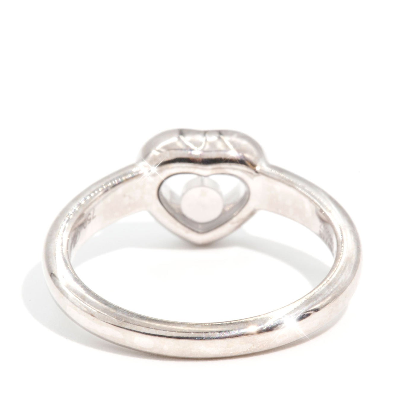 Chopard 18 Carat White Gold Happy Diamonds Heart Ring Rings Imperial Jewellery