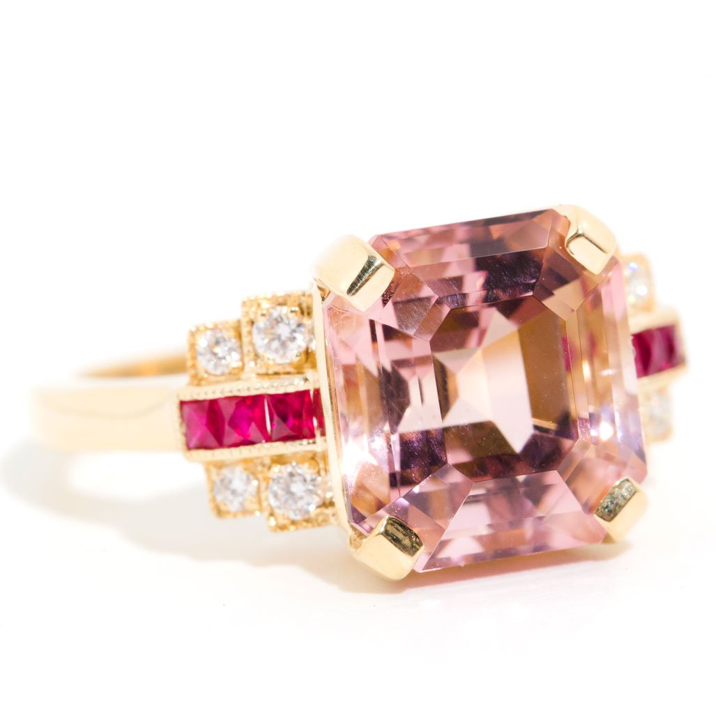 Dorothy xxxx Carat Pink Tourmaline & Spinel & Diamond Ring Rings Imperial Jewellery 