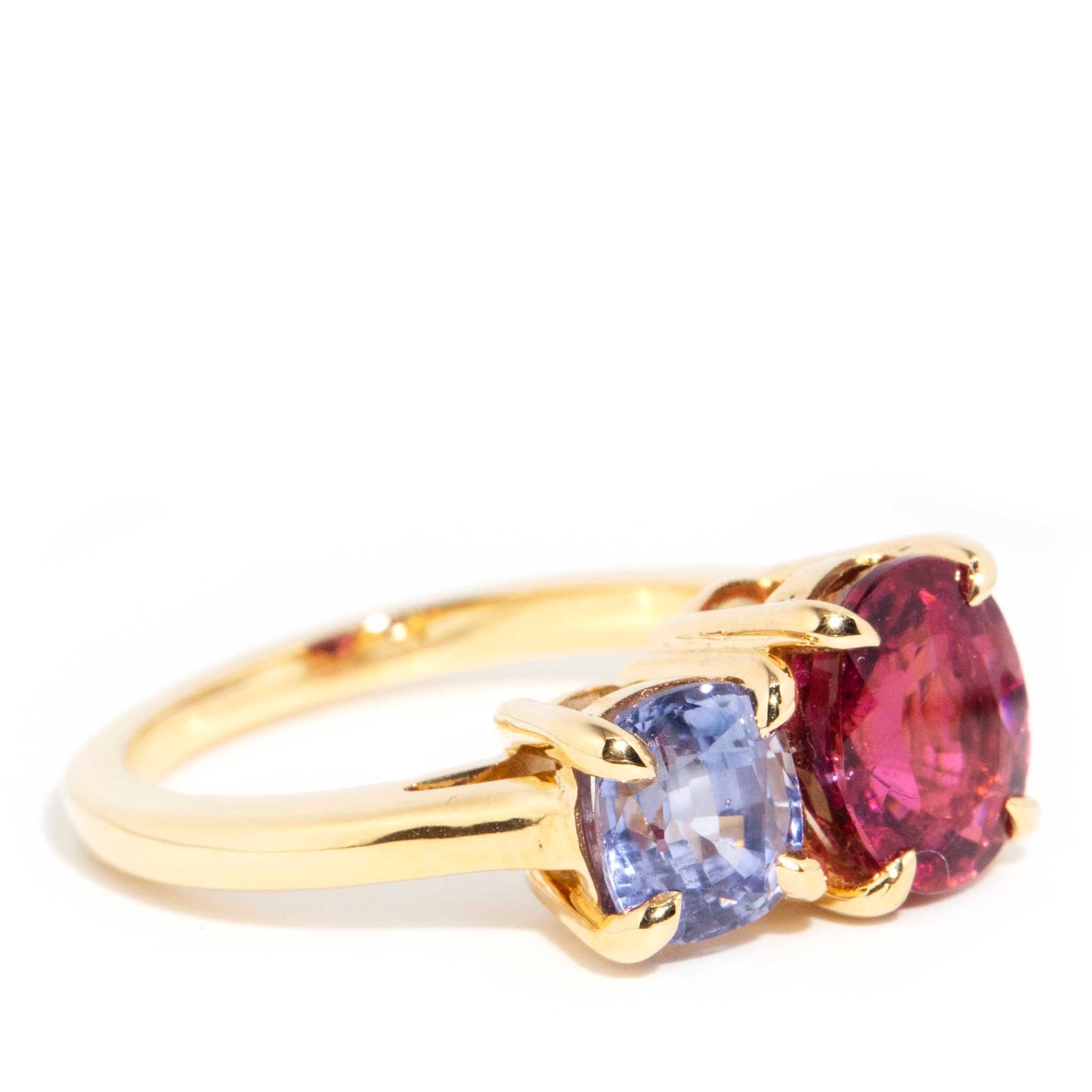 Eudora 18ct Yellow Gold Tourmaline Sapphire Ring* OB Rings Imperial Jewellery 