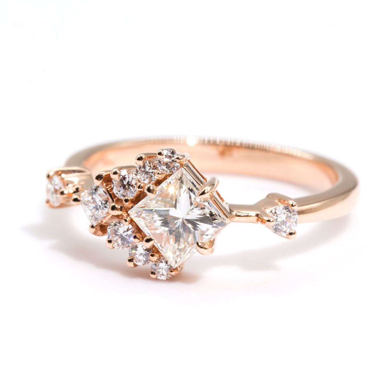Gabriella Princess Cut Diamond Engagement Ring Imperial Jewellery - Auctions, Antique, Vintage & Estate 
