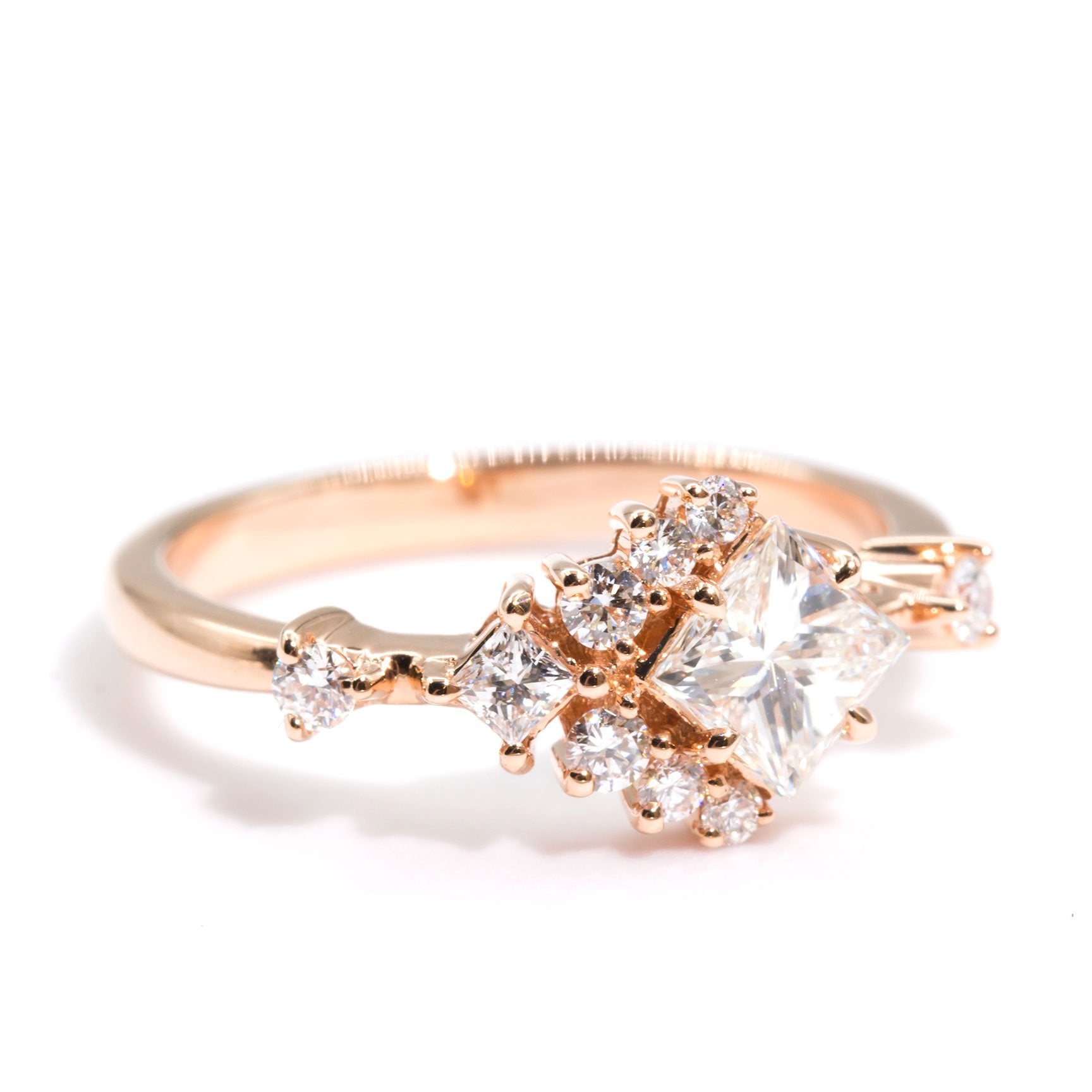 Gabriella Princess Cut Diamond Engagement Ring Imperial Jewellery - Auctions, Antique, Vintage & Estate 
