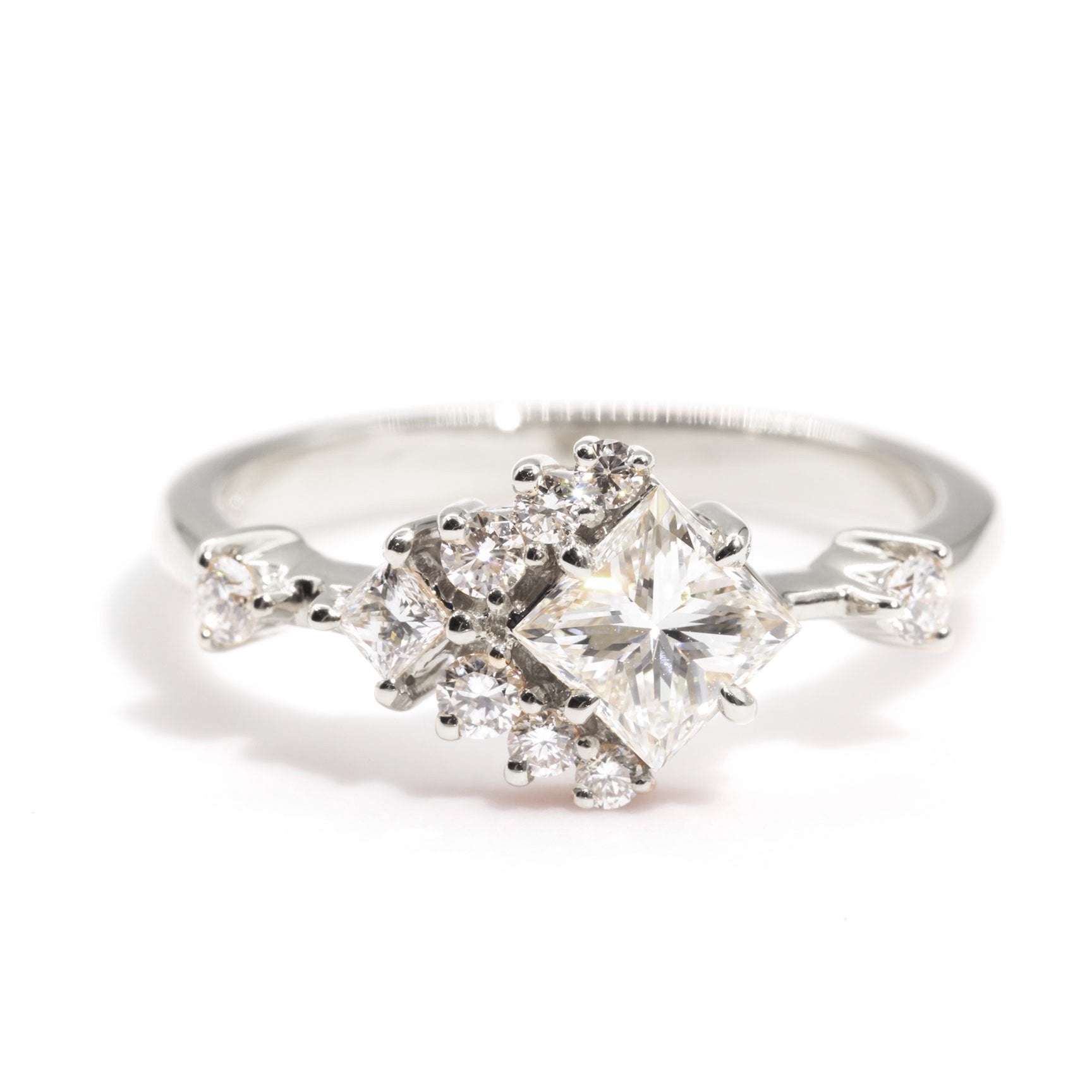 Gabrielle Princess Cut Diamond Vintage Engagement Ring Rings Imperial Jewellery 