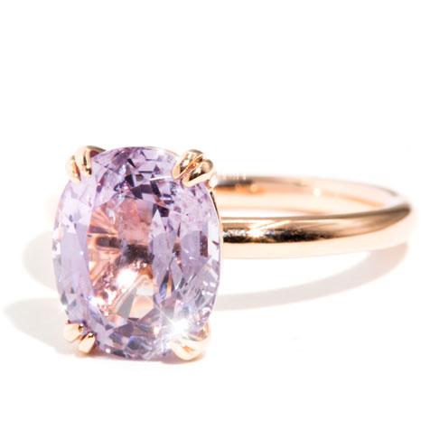 Leona 18 Carat Rose Gold Purple Spinel Solitaire Ring Rings Imperial Jewellery