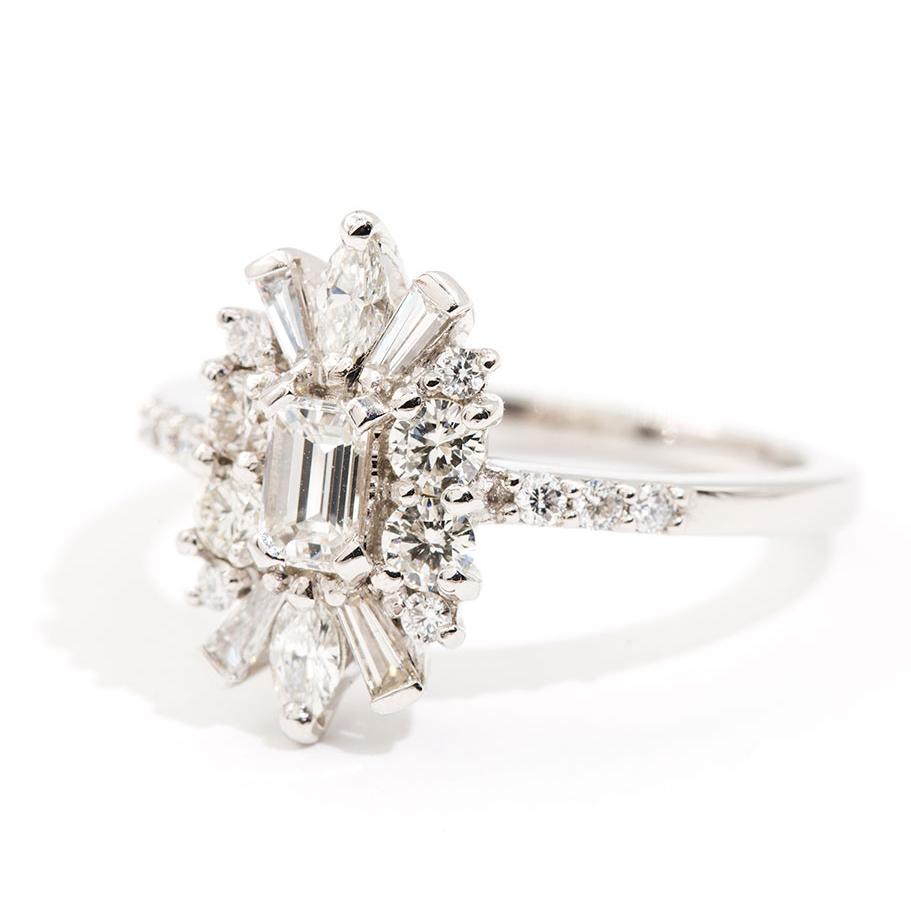 Muriel Certified Diamond Art Deco Platinum Engagement Ring Rings Imperial Jewellery - Auctions, Antique, Vintage & Estate 