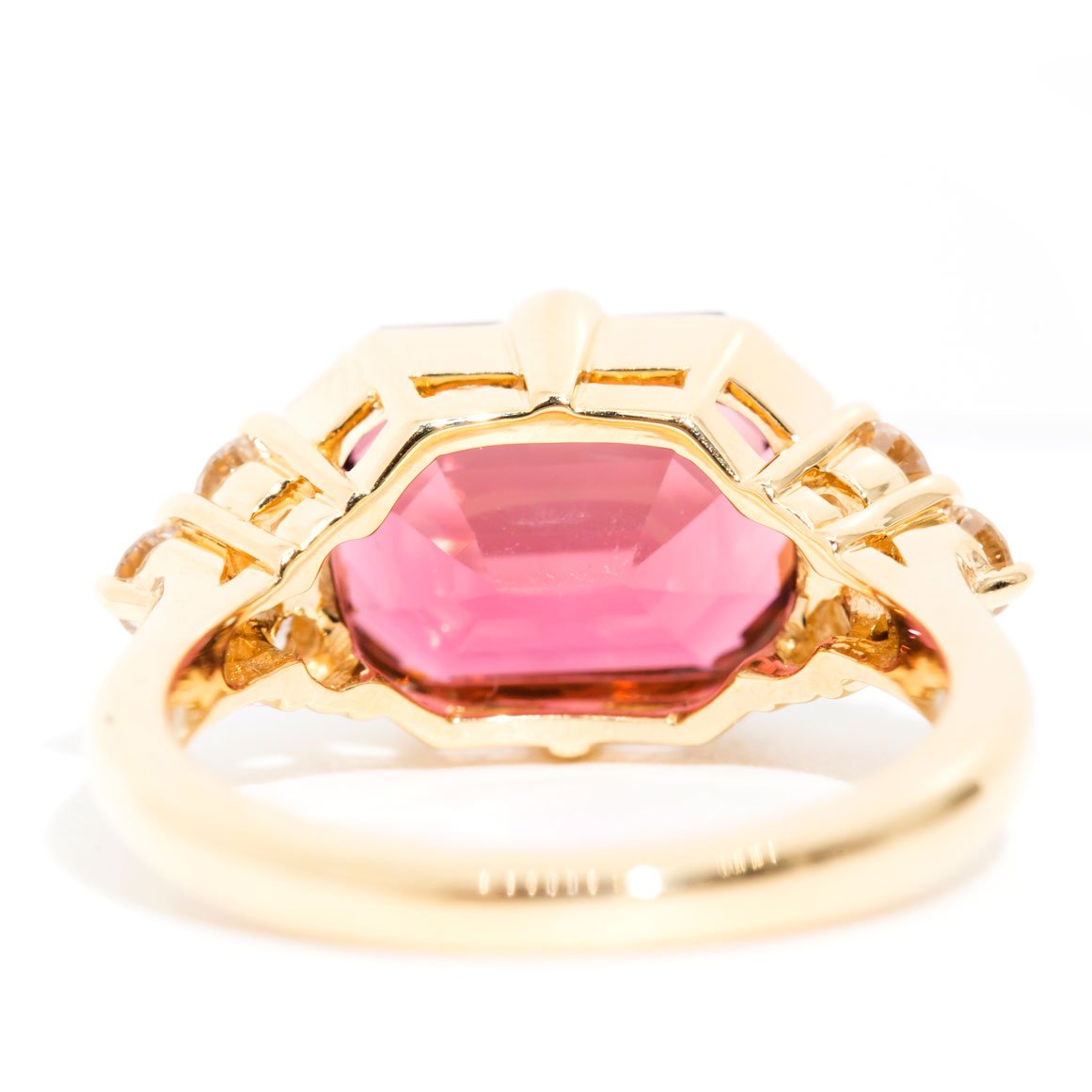 Noelle 18 Carat Yellow Gold Tourmaline & Diamond Ring Rings Imperial Jewellery