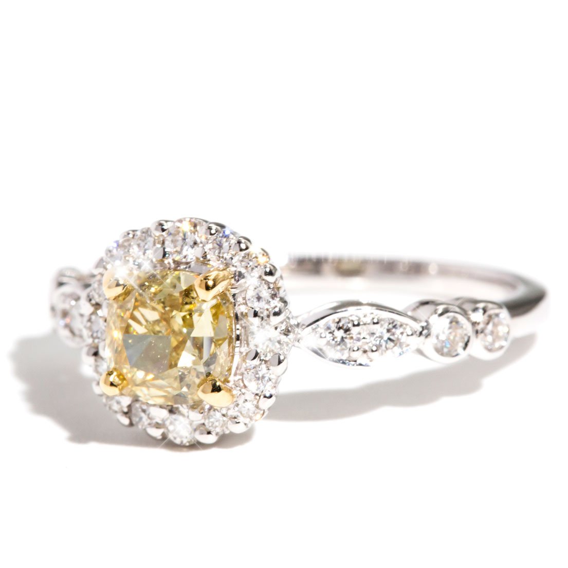 Peyton 1.02 Carat Certified Fancy Yellow Diamond Engagement Ring Rings Imperial Jewellery