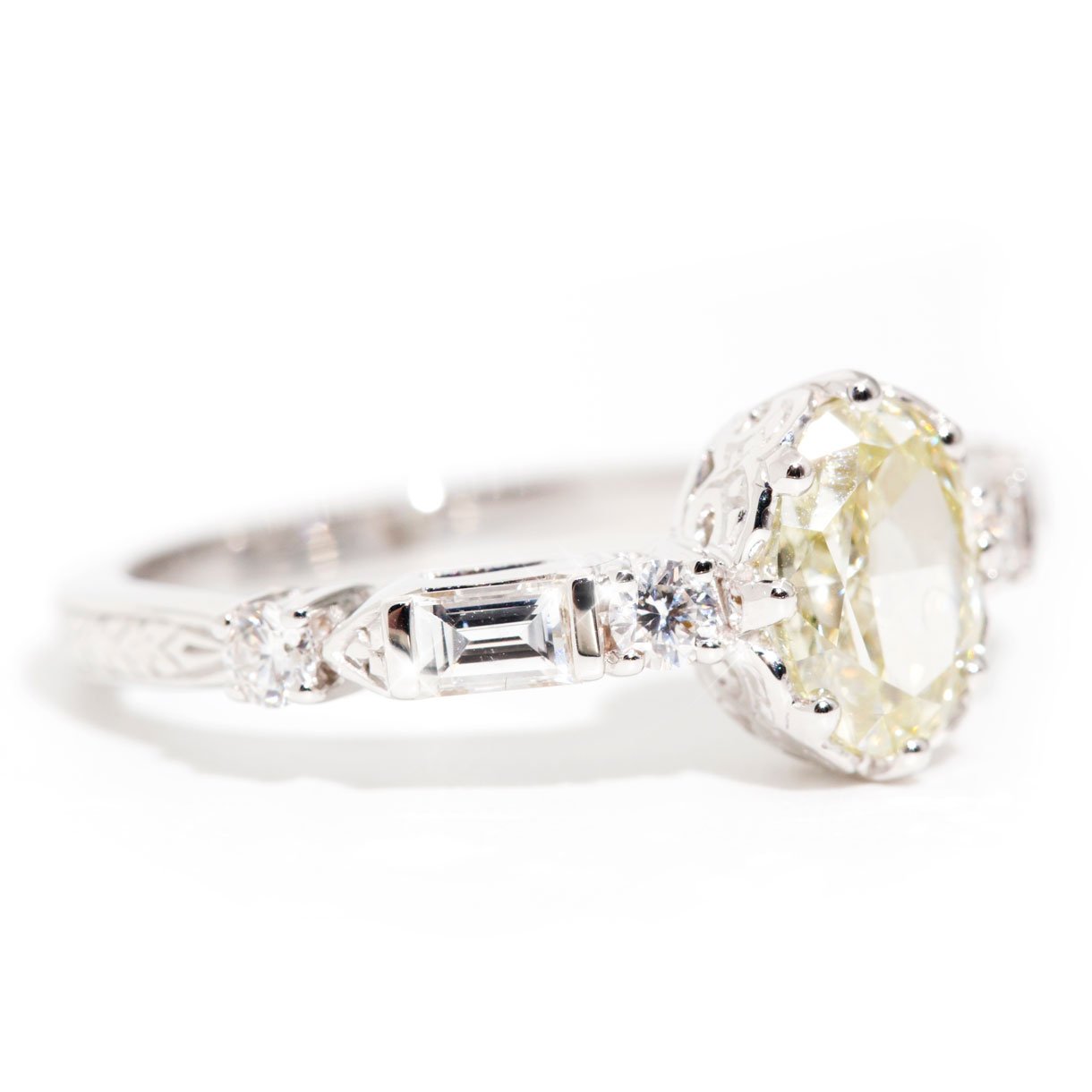 Rosa Certified 1.29ct Yellow Diamond Engagement Ring Rings Imperial Jewellery