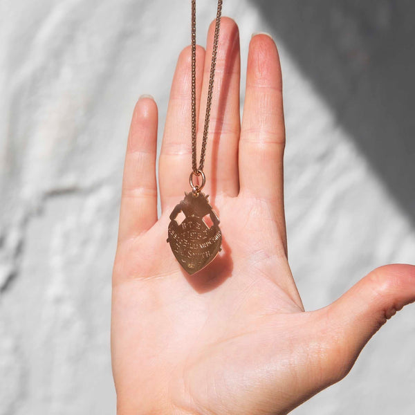 Sorel 9ct Rose Gold Crest Pendant & Chain Pendants/Necklaces Imperial Jewellery 